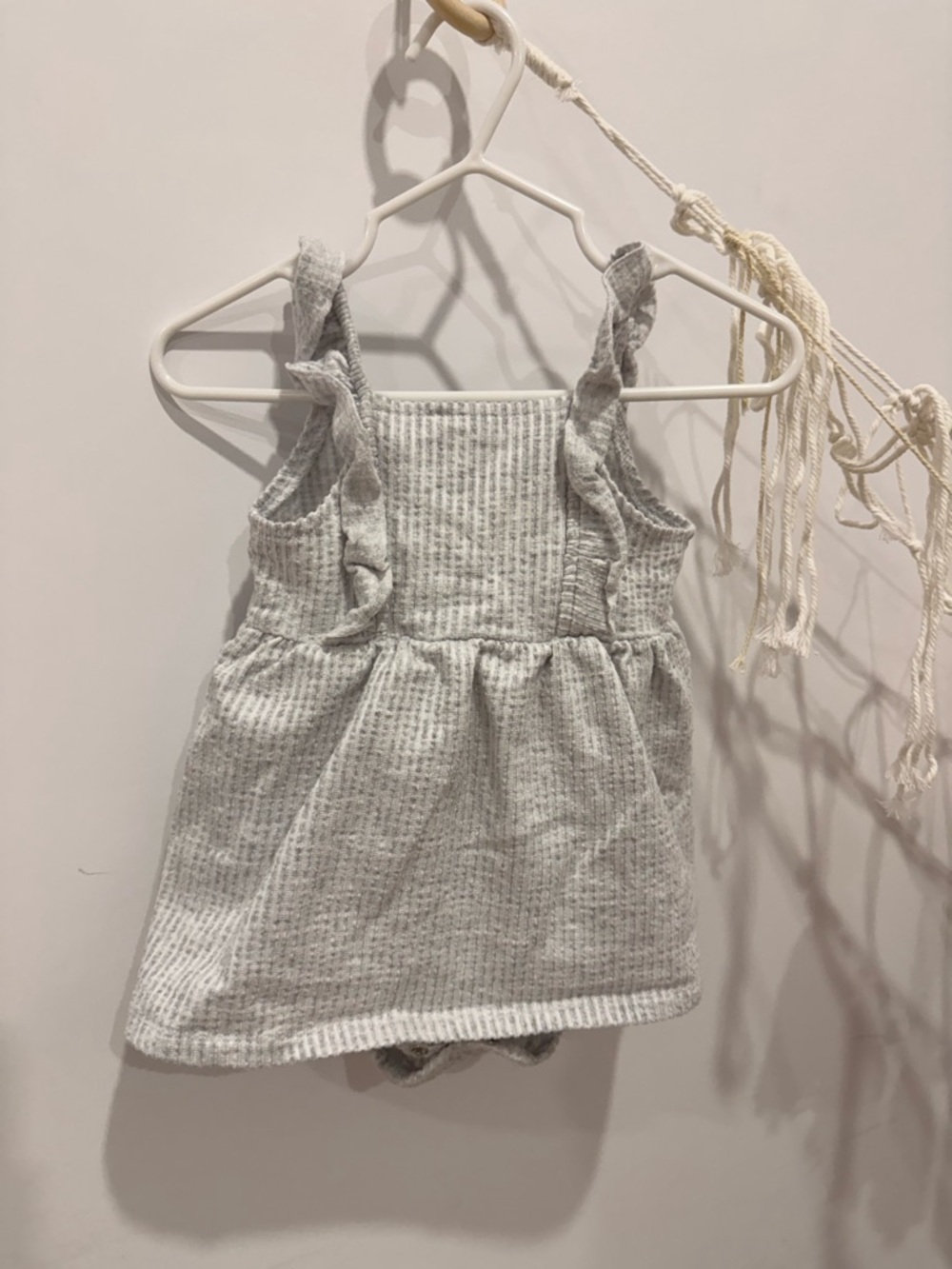pl baby Light Gray Bodysuit Dress - 9M